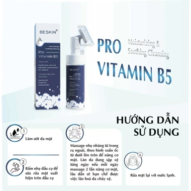 Sữa rửa mặt tạo bọt Pro Vitamin B5 145ml Beskin - Dưỡng ẩm, làm sạch sâu, giá chỉ 157.680đ