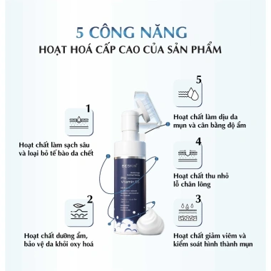 Sữa rửa mặt tạo bọt Pro Vitamin B5 145ml Beskin - Dưỡng ẩm, làm sạch sâu, giá chỉ 157.680đ 6 Sữa rửa mặt tạo bọt Pro Vitamin B5 145ml Beskin - Dưỡng ẩm, làm sạch sâu, giá chỉ 157.680đ 6