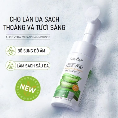 Sữa rửa mặt tạo bọt SADOER Aloe Vera 120ml - Thu nhỏ lỗ chân lông, giá 42.000