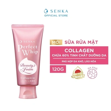 Sữa Rửa Mặt Tạo Bọt Senka Perfect Whip 120g Da sạch, Dưỡng ẩm Giá 159.000 VND