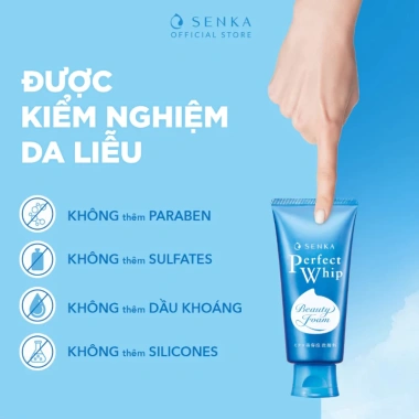 Sữa Rửa Mặt Tạo Bọt Senka Perfect Whip 120g Da sạch, Dưỡng ẩm Giá 159.000 VND