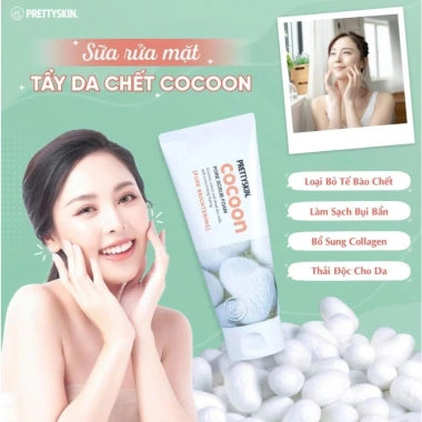 Sữa rửa mặt tẩy da chết Pretty Skin Cocoon Pore Scrub Foam 150ml – Giá ưu đãi 170.000đ