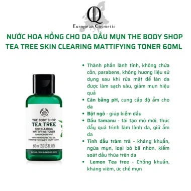 Sữa rửa mặt The Body Shop Skin Clearing cho da dầu mụn Tea Tree giảm còn 294.999đ