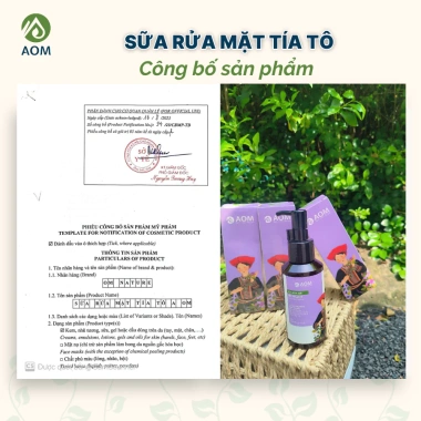 Sữa Rửa Mặt Tía Tô Mờ Nám Sáng Da OM NATURAL 110ml – An Toàn Làm Sạch Tẩy Da Chết Nhẹ