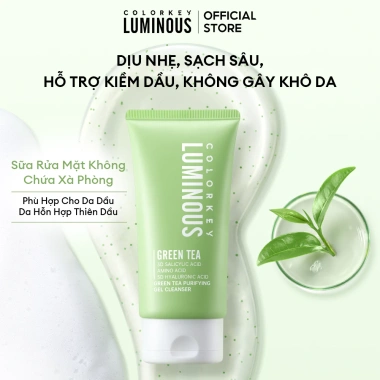 Sữa Rửa Mặt Trà Xanh ColorKey Luminous 100g - Loại Bỏ Dầu Nhờn, Không Khô Da, Giá 152k 3 Sữa Rửa Mặt Trà Xanh ColorKey Luminous 100g - Loại Bỏ Dầu Nhờn, Không Khô Da, Giá 152k 3