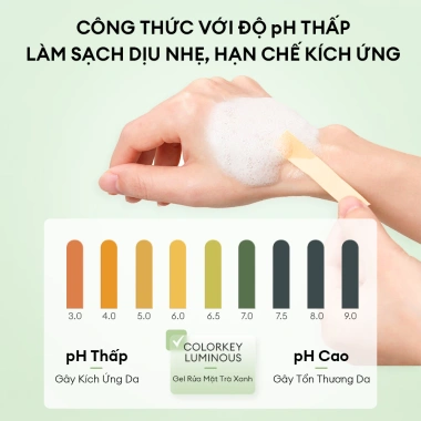 Sữa Rửa Mặt Trà Xanh ColorKey Luminous 100g - Loại Bỏ Dầu Nhờn, Không Khô Da, Giá 152k