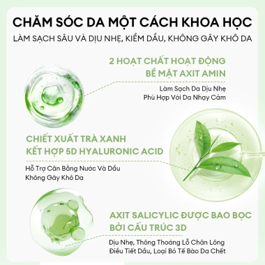 Sữa Rửa Mặt Trà Xanh ColorKey Luminous 100g - Loại Bỏ Dầu Nhờn, Không Khô Da, Giá 152k