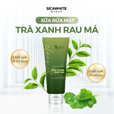 Sữa Rửa Mặt Trà Xanh Rau Má Sica White – Làm Sạch Bụi, Giảm Dầu, Ngừa Mụn, 89.000₫
