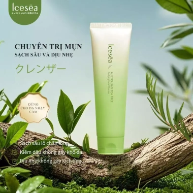 Sữa Rửa Mặt Tràm Trà ICESEA 100g Dành cho Da Dầu, Mụn, Kiềm Dầu, Làm Sạch Sâu, Thuần Chay, Giá 159.000 VND