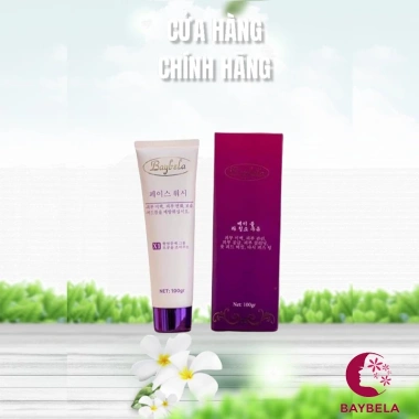 Sữa rửa mặt trắng da Baybela - Tẩy da chết, tạo bọt, giá 199.999 giảm còn 159.999, da sáng mịn