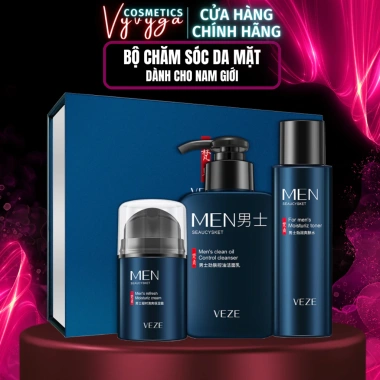 Sữa rửa mặt VENZEN kiểm soát dầu, toner nước hoa hồng, kem dưỡng ẩm VZ01 - Giá 69.000₫