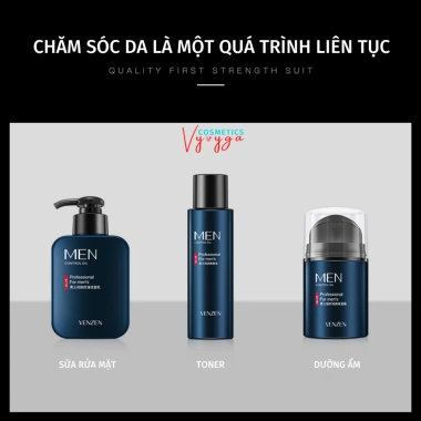 Sữa rửa mặt VENZEN kiểm soát dầu, toner nước hoa hồng, kem dưỡng ẩm VZ01 - Giá 69.000₫ 7