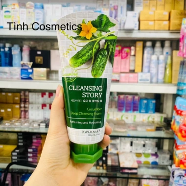 Sữa rửa mặt Welcos Kwailnara chiết xuất dưa leo 120g - Cleansing Foam Hàn Quốc, dưỡng ẩm dịu nhẹ, làm sạch dầu nhờn, giảm giá 145k Sữa rửa mặt Welcos Kwailnara chiết xuất dưa leo 120g - Cleansing Foam Hàn Quốc, dưỡng ẩm dịu nhẹ, làm sạch dầu nhờn, giảm giá 145k