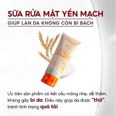 Sữa Rửa Mặt Yến Mạch Chính Hãng 100ml - Kiểm Soát Dầu, Giảm Mụn, Dịu Nhẹ