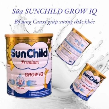 Sữa SUNCHILD GROW IQ 800g Hsd mới - Hỗ trợ chiều cao, trí não, 356.000₫