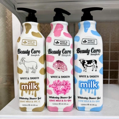 Sữa tắm Beauty Care Thái Lan 1.200ml chai vuông/tròn - Dưỡng ẩm, làm sạch, giá 115k