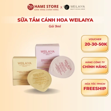 Sữa tắm cánh hoa Weilaiya minisize 9ml dùng thử - hương thơm nước hoa, mềm da, giá 15.000 VND