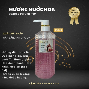 Sữa Tắm Cao Cấp Allover Hương Nước Hoa Pháp 750ml - Dưỡng Ẩm, Cân Bằng pH, Giá 260k (Giảm từ 327.6k) 8 Sữa Tắm Cao Cấp Allover Hương Nước Hoa Pháp 750ml - Dưỡng Ẩm, Cân Bằng pH, Giá 260k (Giảm từ 327.6k) 8