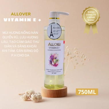 Sữa Tắm Cao Cấp Allover Hương Nước Hoa Pháp 750ml - Dưỡng Ẩm, Cân Bằng pH, Giá 260k (Giảm từ 327.6k) 10 Sữa Tắm Cao Cấp Allover Hương Nước Hoa Pháp 750ml - Dưỡng Ẩm, Cân Bằng pH, Giá 260k (Giảm từ 327.6k) 10