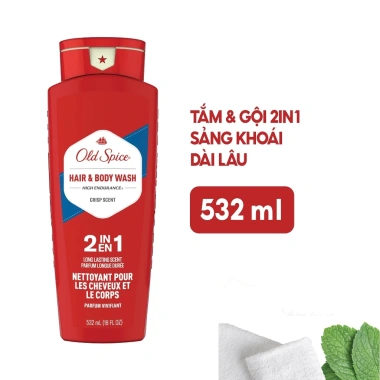Sữa tắm dầu gội Old Spice Hair Body Wash High Endurance 532ml - Giá 219.000đ