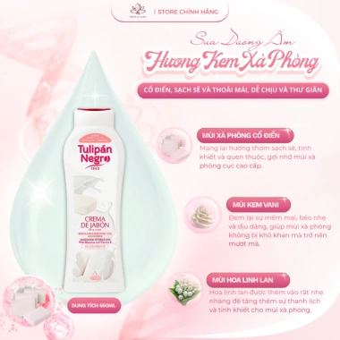 Sữa tắm dưỡng ẩm chuyên sâu Tulipán Negro Soft Care giá 263k Hwin Beauty 10