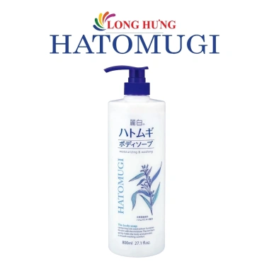 Sữa tắm dưỡng ẩm trắng sáng da Ý Hatomugi Kumano Reihaku 800ml - Giá chỉ 119.000đ