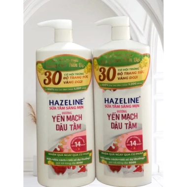 Sữa tắm dưỡng thể Hazeline 800g Dưỡng ẩm, làm sáng da, da mềm mịn, giá chỉ 104.999