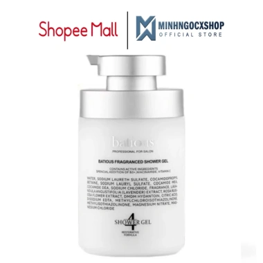 Sữa tắm dưỡng trắng da Batious B3+ 500ml – Vitamin B3, dưỡng ẩm, hương thơm, giảm còn 325k