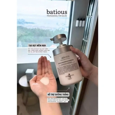 Sữa tắm dưỡng trắng da Batious B3+ 500ml – Vitamin B3, dưỡng ẩm, hương thơm, giảm còn 325k