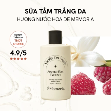Sữa tắm dưỡng trắng da hương hoa De Memoria 300ml - 299k, da sáng mịn, thư giãn 8