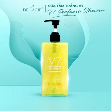 Sữa tắm dưỡng trắng V7 DR.LACIR 350ml - Hương nước hoa sang trọng, da mịn mượt, giảm giá 420.000 VND