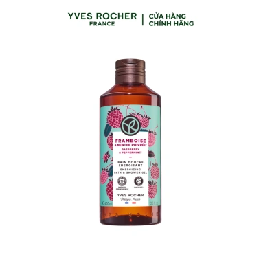 Sữa tắm gel Yves Rocher Raspberry Peppermint 400ml - hương mâm xôi đỏ, bạc hà tươi mát, dưỡng ẩm, chỉ 275k