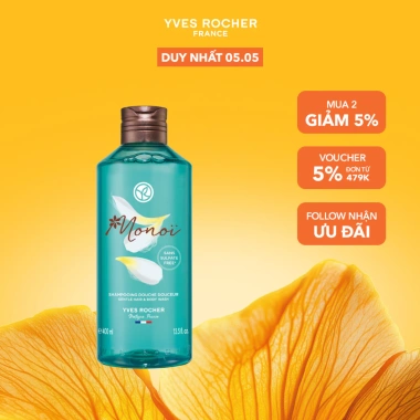 Sữa tắm gội 2 trong 1 Yves Rocher Monoi hương hoa Tiaré 400ml - Giá chỉ 294.000đ