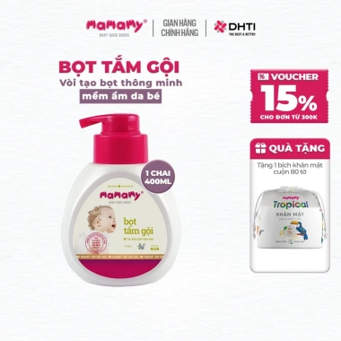 Sữa tắm gội đầu Mamamy cho bé - Dưỡng ẩm gốc thực vật, dịu lành, 4 hương thơm, giá chỉ 150.000đ