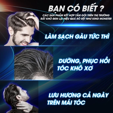 Sữa tắm gội nam KING MONSTER 3 in 1 hương nước hoa cao cấp 350ml - 229.000 VND 7