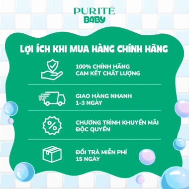 Sữa Tắm Gội Rửa Mặt 3in1 Purité Baby Kháng Khuẩn Vui Nhộn 500ml và Set 2 60ml Lăn 20ml - Giá ưu đãi 223.000đ 9 Sữa Tắm Gội Rửa Mặt 3in1 Purité Baby Kháng Khuẩn Vui Nhộn 500ml và Set 2 60ml Lăn 20ml - Giá ưu đãi 223.000đ 9