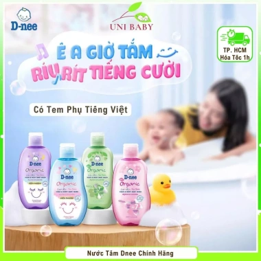 Sữa tắm gội toàn thân Dnee 380ml cho bé 0-3 tuổi, an toàn, dịu nhẹ, giảm giá 75.000₫