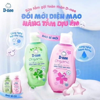 Sữa tắm gội toàn thân Dnee 380ml cho bé 0-3 tuổi, an toàn, dịu nhẹ, giảm giá 75.000₫ 4
