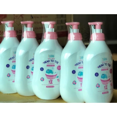 Sữa tắm gội trẻ em OZE Ultra Mild Head To Toe 550ml Dưỡng ẩm nhẹ an toàn da nhạy cảm giá ưu đãi 122.000₫