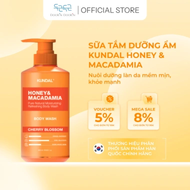 Sữa tắm KUNDAR trắng da honey macadamia, nha đam mật ong, lưu hương lâu, giá 230k 2