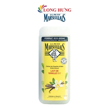 Sữa tắm Le Petit Marseillais 92% hữu cơ 650ml Dưỡng ẩm, hương thơm nhẹ, giảm giá 319.000 VND
