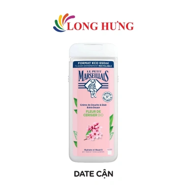 Sữa tắm Le Petit Marseillais 92% hữu cơ 650ml Dưỡng ẩm, hương thơm nhẹ, giảm giá 319.000 VND