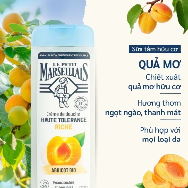 Sữa tắm Le Petit Marseillais 98% hữu cơ 400ml Dưỡng ẩm tự nhiên, giá chỉ 289.000đ