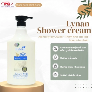 Sữa tắm Lynan 1.200ml cao cấp dưỡng ẩm trắng da - Giá chỉ 169.000 VND giảm mạnh 6