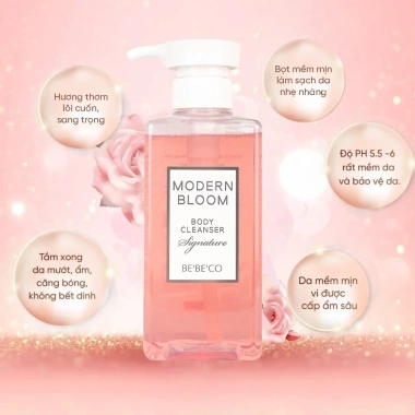 Sữa tắm nước hoa BEBECO Signature Modern Bloom - Lưu hương lâu, phụ nữ hiện đại, 476.100 VND 3 Sữa tắm nước hoa BEBECO Signature Modern Bloom - Lưu hương lâu, phụ nữ hiện đại, 476.100 VND 3