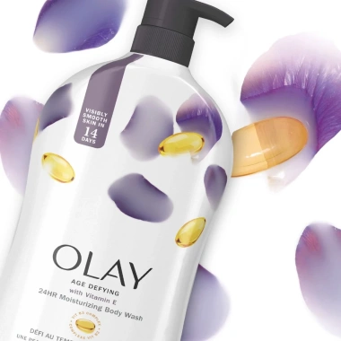 Sữa tắm Olay Age Defying Vitamin E 650ml/975ml - Giá 349.000₫, chống lão hóa, da mềm mịn