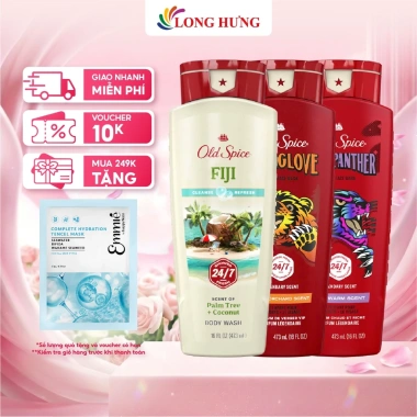 Sữa tắm Old Spice Body Wash 473ml - Hương nam tính, làm sạch sâu, da mềm, giá 219.000đ