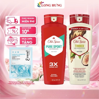 Sữa tắm Old Spice Body Wash 532ml Làm sạch da, giữ hương lâu, chỉ 199.000₫