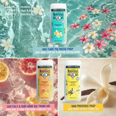 Sữa tắm Pháp Le Petit Marseillais 92% thiên nhiên, dưỡng da, 5 mùi hương 650ml - Giá chỉ 260k