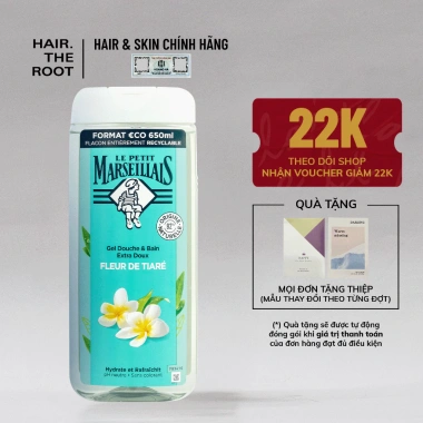Sữa tắm Pháp Le Petit Marseillais 92% thiên nhiên, dưỡng da, 5 mùi hương 650ml - Giá chỉ 260k